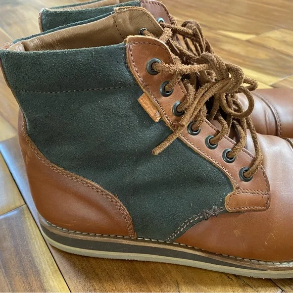 Hari Mari Men’s Two Tone Mahagony Leather Porter Boot Size 10 Hari Mari Boots | eBay main image 4
